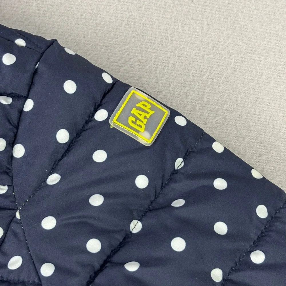 Baby Gap Polka Dot Puffer Jacket‎ Kids 5T Navy Blue Casual Lightweight Coat